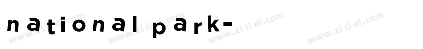 national park字体转换